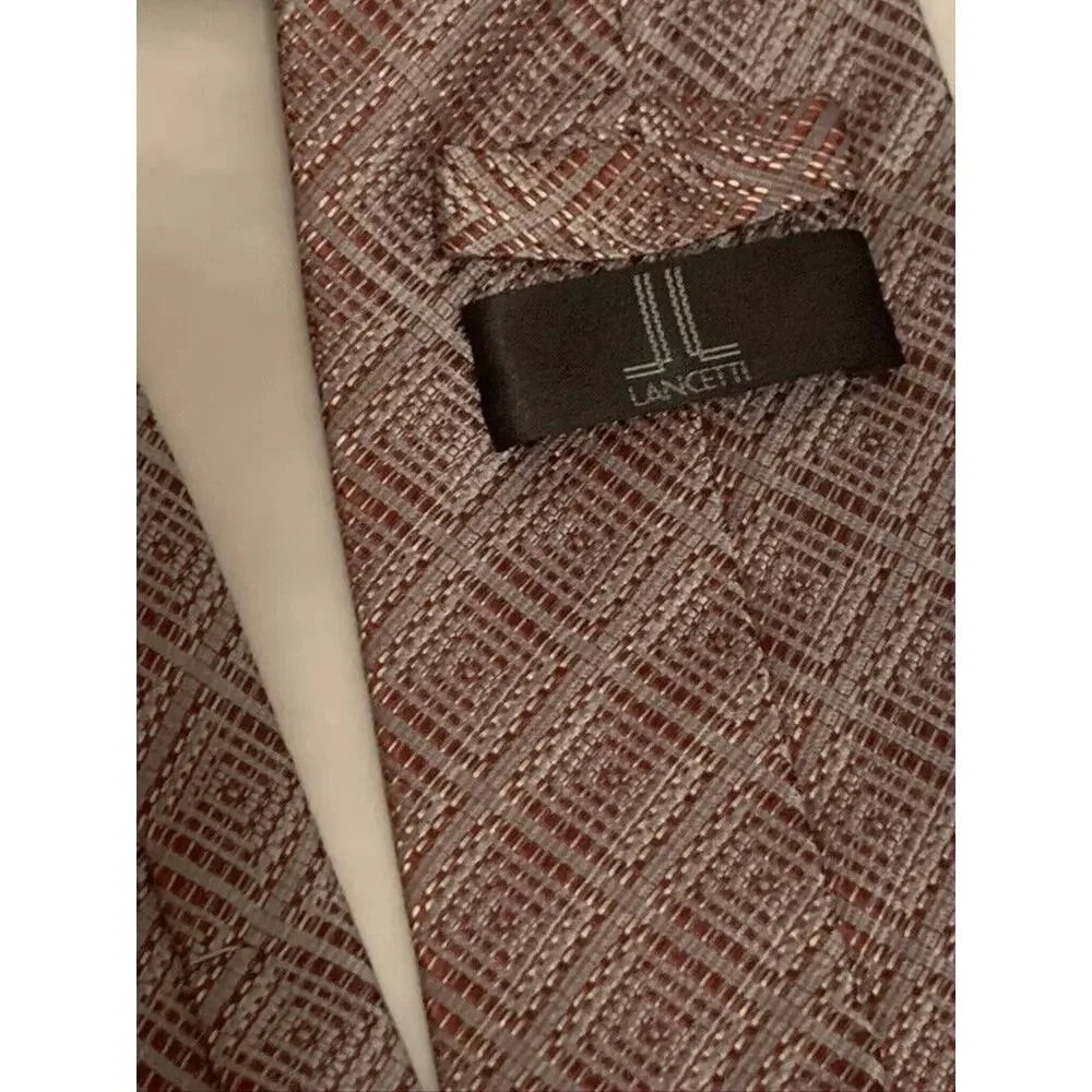 Lancetti Silk Tie - GEOMETRIC Squares pattern